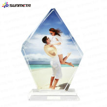 Sunmet sublimação cristal photo frame lembrança presente troféu --- fabricante